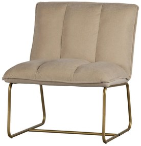 Бежов фотьойл със златиста основа Fie Fire - WOOOD