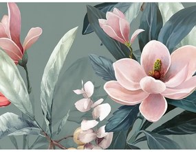 Зелен чаршаф от органичен памук за единично легло Rose, 140 x 220 cm Organic - Descanso