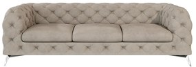 Сиво-бежов кадифен диван 243 cm Chelsea – Ropez