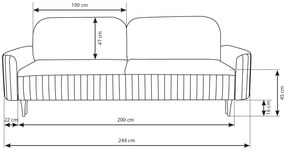 Разтегателен диван Artery-Prasino