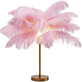 Арт.53747 Настолна лампа Feather Palm Pink 60cm