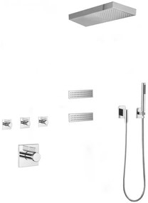 Mexen Fall вградена душ система, хром - 7602-04-00