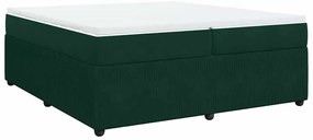 3285665 vidaXL Боксспринг легло с матрак, тъмнозелено, 200x200 см, кадифе