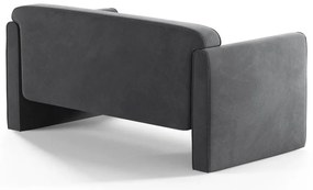 Сив кадифен диван 140 cm Abby – Micadoni