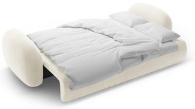 Кремав кадифен сгъваем/с място за съхранение диван 262 cm Tonale – Cosmopolitan Design