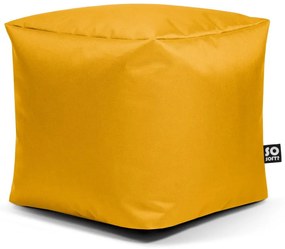 Жълт детски пуф Cube M – So Soft?