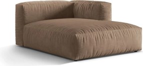 Светлокафяв кадифен модул за диван (десен ъгъл) Martina – Micadoni