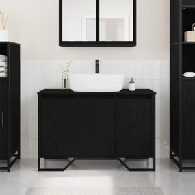 Sonata H Кабинет за мивка Черен дъб 91x35x60 см Инженерна дървесина