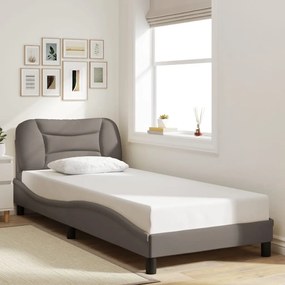 3207748 vidaXL Рамка за легло без матрак, таупе, 90x200 см, плат
