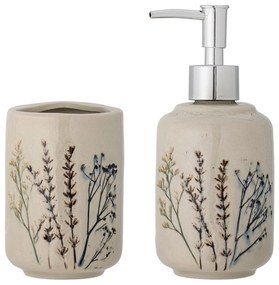 Кремав керамичен комплект аксесоари за баня Bea – Bloomingville