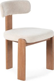 Кремави тапицирани трапезни столове в комплект 2 бр. Nadia – MOME