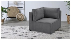 Светлосив променлив модулен диван от велур Nihad modular - Bobochic Paris