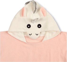 Розово памучно детско пончо Lola – Good Morning