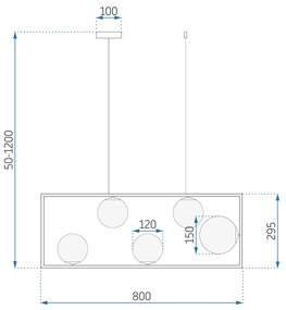 Плафон APP1020-5CP