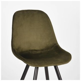 Кадифени трапезни столове в цвят каки в комплект от 2 броя Capri - LABEL51