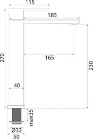 Смесител за баня Rea Hunter Brush Gold High