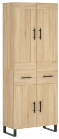 3199900 vidaXL Висок шкаф, дъб сонома, 69,5x34x180 см, инженерно дърво