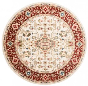 Кръгъл винтидж килим в кремав цвят Ширина: 100 см