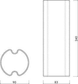 Стъклена ръчна изработка ваза (височина 24 cm) Tubu – noo.ma