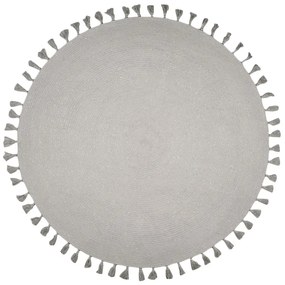 Сив ръчно тъкан килим , ∅ 140 cm Josephine - Nattiot