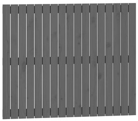 824875 vidaXL Стенна табла за спалня, сива, 108x3x90 см, борово дърво масив