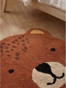 Кафяв памучен детски килим подходящ за пране/ръчно изработен 120x149 cm Snuggle Berry – Hanse Home