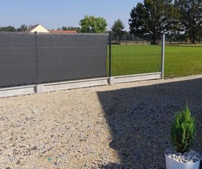 Засенчваща мрежа за ограда - 62 % засенчване - сива 1,5m x 50m