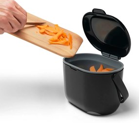 Черен контейнер за компостируеми отпадъци 2,5 л - Addis