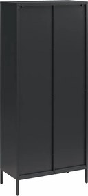 Черна метална витрина 80x186x40 cm Luna – Støraa