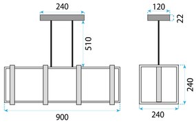 Плафон Geometrical APP1583-4CP