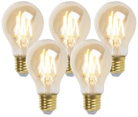 Комплект от 5 E27 димируеми LED крушки Goldline 5W 380lm 2200K