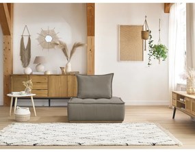 Кафяво-сиво шенилово кресло Elisa – Bobochic Paris