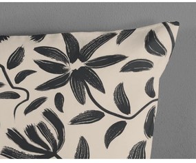 Черно-бежово единично удължено памучно спално бельо 140x220 cm Emilia – Good Morning