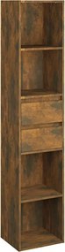 815534 vidaXL Библиотека, опушен дъб, 36x30x171 см, инженерно дърво