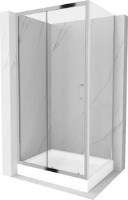 Mexen Apia плъзгаща се душ кабина 100 x 80 см, прозрачна, хром + корито Рио