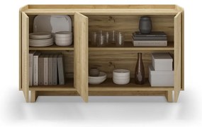 Скрин от дъбов декор в естествен цвят 140x80x40 cm Daira – Marckeric