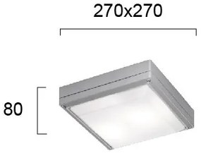 Лампа за таван Viokef Leros SQ-Gray