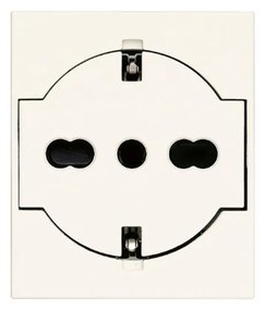 VIMAR 30211.B Плосък контакт SICURY Linea, 2P+E P40, унив. стандарт, с детска защита, 2М, White,