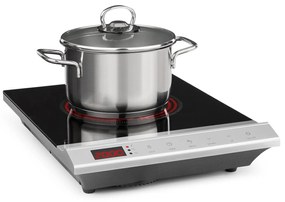 Klarstein MisterCook, готварска плоча, инфрачервена, 2000 W, 90 - 650 °C, таймер, сребърна