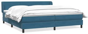 3317371 vidaXL Box Spring легло с матраци Тъмно синьо 180x210 cm кадифе