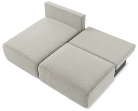 Светлосив разтегателен ъглов диван с място за съхранение (ляв ъгъл) Kalena – Makamii