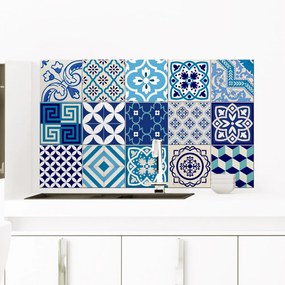 Комплект от 15 декоративни стикера за стена Azur, 10 x 10 cm - Ambiance