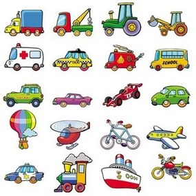 Andreu Toys - Магнити Превозни средства - 20 броя