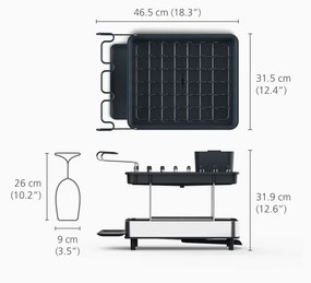 Сушилник за чинии Joseph Joseph 851647, 2 нива, Неръждаема стомана, Сив