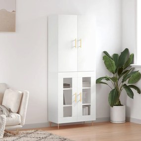 3195723 vidaXL Висок шкаф, бял, 69,5x34x180 см, инженерно дърво