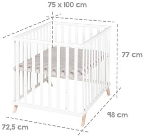 Бели кошари от букова дървесина 75x100 cm Lil Planet - Roba