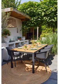 Тъмносиви пластмасови градински столове в комплект от 2 броя Jill Rondo - Hartman