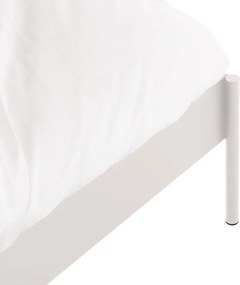 Бяло стоманено двойно легло 200x200 cm без табла с включена подматрачна рамка Eton Basic – noo.ma