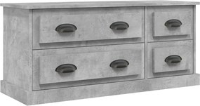 816452 vidaXL ТВ шкаф, бетонно сиво, 100x31,5x45 см, инженерно дърво