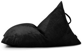 Черен детски пуф от рипсено кадифе Razzy – SLOWDOWN